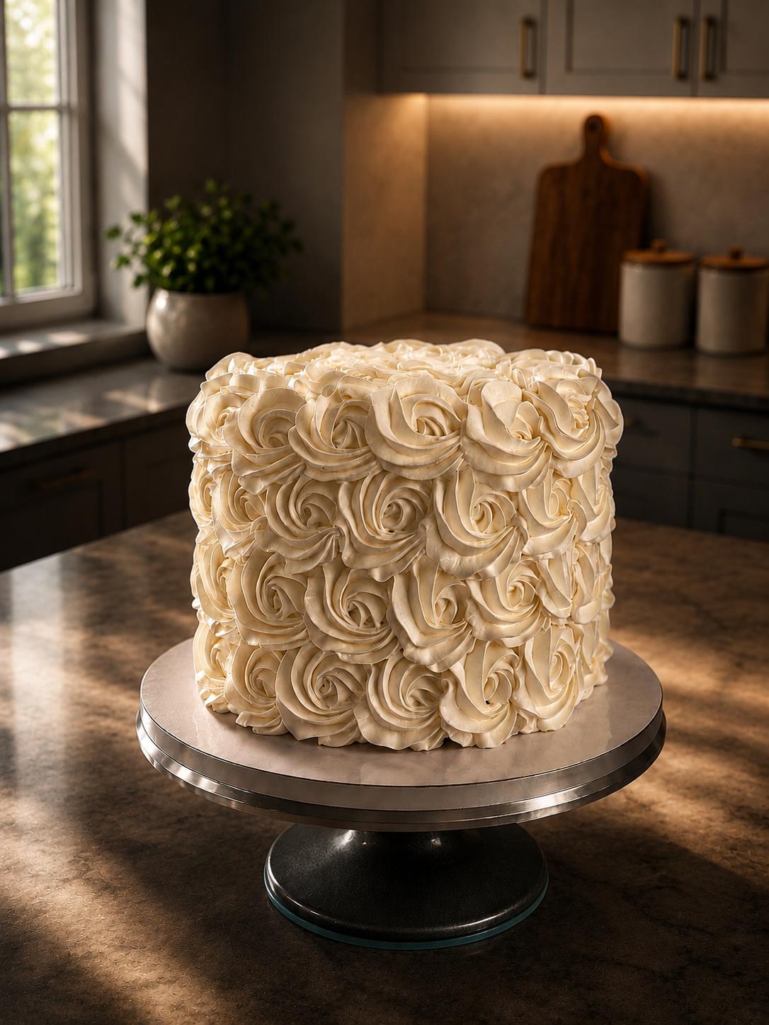 Cake Rosetas Marfil